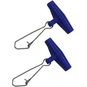 Furtacol 100 stks Heavy DutySlides Duo Lock Snaps Hoge Sterkte Vislijn Slider Vissen Swivel Snap Tackle (Blauw)