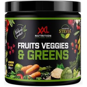 XXL Nutrition - Fruits Veggies & Greens - Green Juice, Superfood Greens, Supergreens - Lemon - 300 Gram