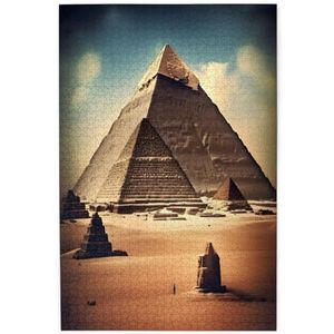 Dromen Van De Piramides Van Khufu Houten Puzzels,Huisdier Puzzel, Familie Reünie Puzzel, Stress Verlichtende Puzzels