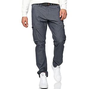 INDICODE Heren Analia Cargo Pants | Cargobroek van katoen met 6 zakken Navy XL