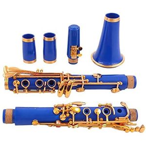 Bb-klarinet 17-toetsen Bb-klarnet/ABS-lichaamsmateriaal Klarinet Beginnende student klarinet (Color : E113)