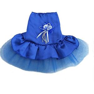 HaiMa 4 kleuren zomer puppy huisdier hond tutu kant satijn rok kat prinses party bruidsjurk - M roze