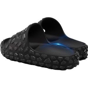 Cloudies slippers voor dames, Heren Binnen/Buiten Gebruik - Zachte Comfortabele Badkamer Sandalen Pantoffels voor dames en heren | House Slides douchesandalen(Black,49 EU)
