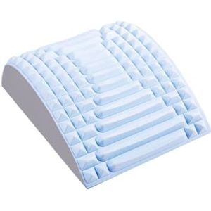 Nek- en rugstretcher voor pijnverlichting, verfrissende rugstretcher voor ischias, rug- of rughoudingcorrector, rugcracker, nektaillemassageapparaat, wervelkolom met meerdere niveaus (blauw)