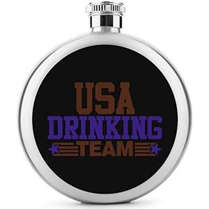 USA Drinking Team Heupfles 5oz Lekvrije Drank Fles Roestvrij Staal Wijnfles voor Bruiloft Party Geschenken