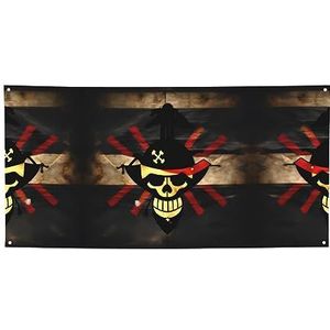 Verjaardagsfeestbanners, themaspellen feestbenodigdheden - ideaal voor Halloween en Kerstmis - piratenvlag