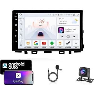 9 Inch Autoradio Compatibel voor Kia RIO YB 2016-2020 met GPS Navigatie CarPlay Android Auto Acht-Core 4G Bluetooth WiFi MirrorLink Stuurwiel Afstandsbediening(T4 8 Core 4G+Wifi 4G+64G)