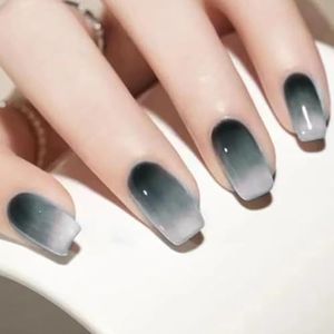 Shoat False Nails French Square Press on Nails Pink Stick on Nails Ballerina Acrylic Fake Nails 24pcs for Women and Girls，With Solid Glue, Nail Lamp (Color : B, Size : 1 count (Pack of 1))