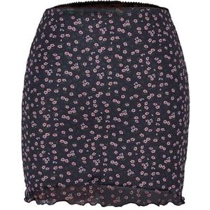 yk8fass Mesh Rok met print gx-0226, Donkerblauw, S