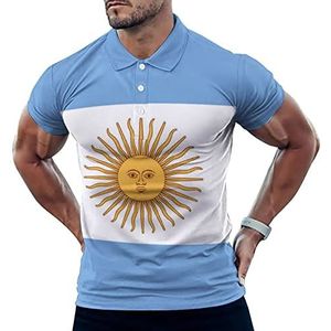 Argentinië Vlag Grappige Mannen Polo Shirt Korte Mouw T-shirts Klassieke Tops Voor Golf Tennis Workout