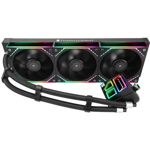 Thermalright Frozen Infinity 360 Black CPU-waterkoeler, 360 Aio, drievoudige TL-M12-PWM ventilator, Infinity Mirror CPU-koeler voor AMD/AM4/AM5, Intel