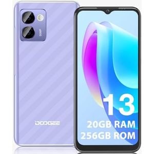 DOOGEE N50 Pro Mobiele telefoon, 20 GB RAM + 256 GB ROM/TF 1 TB, AI camera 50 MP, Android 13, 6,52 inch HD+, batterij 4200 mAh, 18 W, Widevine L1 smartphone, 4G OTG/GPS/Face ID