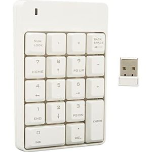 18 Toetsen USB Numeriek Toetsenbord, Sk 51AG 2.4G Draadloos Numeriek Toetsenbord, USB Draadloze Verbinding, Compatibel met Win 2000, OS X, Xp, etc., Geschikt voor Thuiswerk Kantoor (Wit)