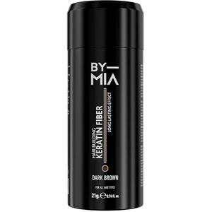 BY MIA Hair Building Keratine vezels, 21 g, bruin, haarvezels voor dunner wordend haar, haarverdikking poedervezel, haaruitvalconcealer voor vrouwen en mannen