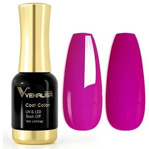 VENALISA nagellak, viooltjeskleur gel, soak off nagels, kleurgelkit, paars, gel-nagellak voor nageldesign, manicure, 12 ml