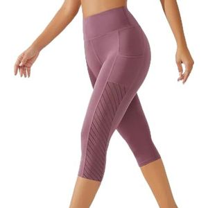 Sport Shorts cropped broek Vrouwelijke Fitness Naaktheid Hoge taille Heuplift Hardlopen Yoga Zijzakken Panty Sneldrogend Gym