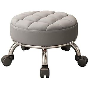 FXLUHAY Kruk, zadelkruk, lage rolstoel, rolstoel met universele zwenkwielen, wielkruk, stoel met PU-lederen kussen (B)