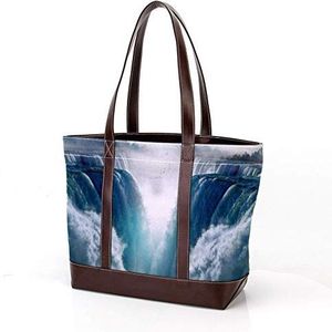 Laptop Tote tas met USA Stars Logo Print, Draagtassen Casual Canvas Business Werk Tote tas Aktetas voor Computer School Office