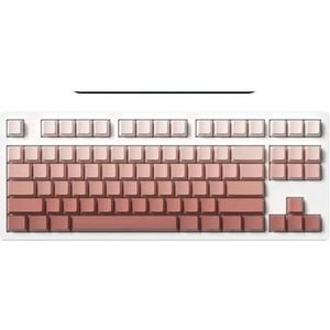 QPSJXN TKL Mechanisch toetsenbord 87 Hot Swap RGB Backlight Wired Toetsenbord PBT -Toetsenbordcaps, compatibel met pc-tablet en desktop (White Blush Side)