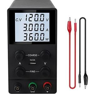 Switching DC Lab Voeding Verstelbare 30V 10A Fijne Regeling 0.001A 0.01V Gereglementeerde Voedingen Stroomstabilisator USB(SPS1203D Black1)