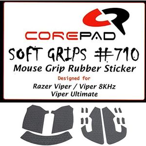 Corepad Soft Grips - Zelfklevende voorgesneden anti-slip stickers voor PC Gaming muizen (zwart, Razer Viper/Viper 8KHz / Viper Ultimate)