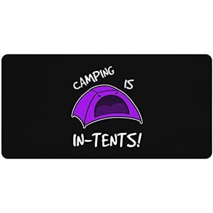 Camping Is In Tenten Mode Bureau Muismat Antislip Gaming Muismat Accessoires Decor 30x60cm