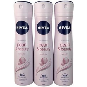 NIVEA - Pearl & Beauty - Deospray - Verpakking van 3 - 3 x 150 ml