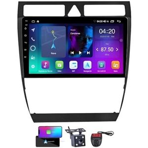 Android 13 QLED Autoradio voor Audi A6 C5/S6 2 1999-2004 - Ingebouwde DSP/Carplay/Android Auto - Camera + DVR - 9 inch 2 Din - Stuurbediening - FM AM RDS DAB Radio - BT 5.0(NF-2)
