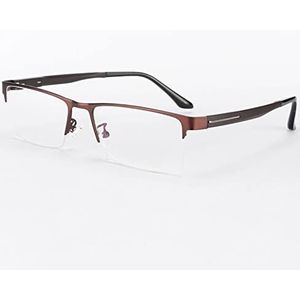 Leesbril, HD Hars Lens Verlichten Oogvermoeidheid Anti-UV Verkleuring In De Zon, UV400 Anti Straling Anti Glare (Color : Brown, Size : +0.25)