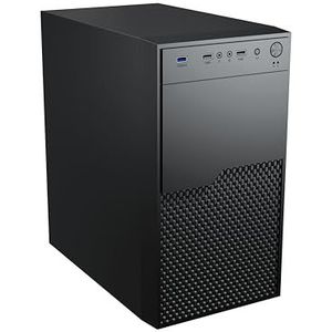 Vida Enterprise Black Office Case, Micro ATX, 12cm ventilator, mesh voorkant