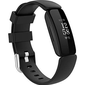 Hoopyeecase Vervanging horlogebandje Compatibel voor Fitbit Inspire 2/Fitbit Ace 3, Instelbaar accessoire Zacht siliconen Sport Polsbandje voor Dames Heren