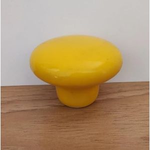 ROBAUN Keramische meubelgrepen kamer rond enkel gat lade deurknoppen kledingkast trekt kabinet hardware 1 stuk (kleur: geel, maat: klein)
