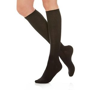 RelaxSan 560L (Zwart, 3) Sokken zonder elastiek Heren Dames, Kniekousen, Geen Compressie, Diabetische Voeten, Katoen en Crabyon