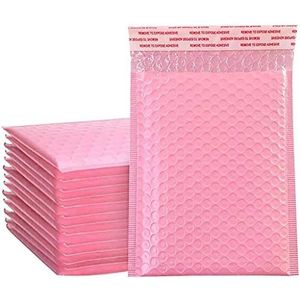 10/20/50 STKS Roze Poly Bubble Bag Mailer Plastic Envelop Verzending Verpakking, Poly Bubble Mailers Gewatteerde Enveloppen, Zelfsluitende Bubble Gevoerde Gewatteerde Envelop (10 stuks (13 cm × 18