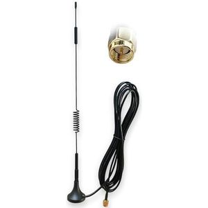 UniteCom Magnetische Mount Spring Whip LoRa 868MHz Antenne. LoRaWAN Flexibele Antenne voor IoT Gateways/Routers. Ondersteunt HNT Mining met Helium Hotspots. SMA/RP-SMA-connectoren (SMA mannelijke