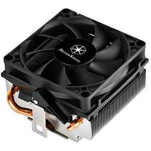 SilverStone SST-KR01 Kryton CPU-koeler, laag profiel, slim 80 mm PWM-ventilator, 54 mm hoogte, AMD socket AM2/AM3/AM4/FM1/FM2