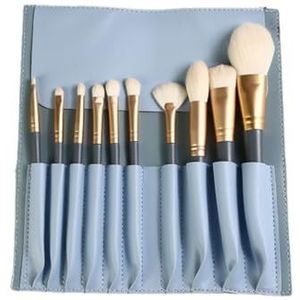 MQPALZKD 10 stuks make-upborstelset oogschaduwborstel for beginners, poederborstel, foundationmake-up, zachte haarset, borstel, schoonheidsmake-up