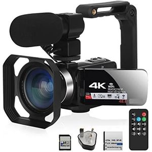 Videocamera, Digitale videocamera Professionele 4K-camcorder Invullicht Vlogging-kit for streaming met 16X zoomfotografie(128G SD Card,Z11 kit)