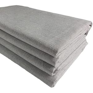 TinaKim Bekledingsstof, voor tafelkleed bankstoel, linnen type doek materiaal (grijs 4, 6 Yards)