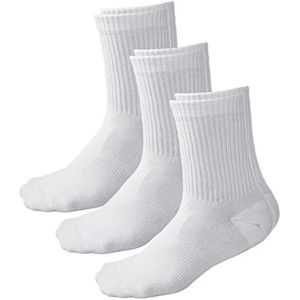 VITSOCKS Dames Sportsokken BAMBOE Super Zacht Ademend (3 PAAR) Urban Skater Retro Stijl, 3x wit, 35-38