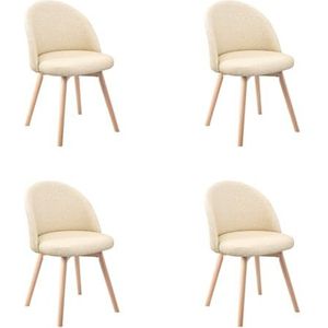 Eetkamerstoelen Moderne houten eetkamerstoel Huisstoel met gebogen rug Kleedstoel Vrijetijdsstoel Koffiestoel Bureaustoel voor Thuiskeuken en Café-bar (Color : E, Size : 4pcs)