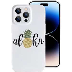 Hawaii Aloha ananas schattig hoesje voor iPhone 14/iPhone 14 Plus/iPhone 14 Pro/iPhone 14 Pro Max schokbestendige beschermende telefoonhoes