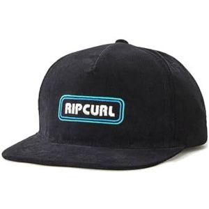 Rip Curl 6 Panel Snapback Cord Flat Peak Cap ~ Surf Revival Zwart, Zwart, one size