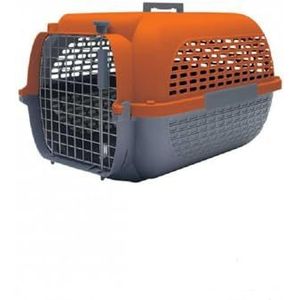 Dogit Catit Dogit transportbox voor huisdieren, maat S, 48 x 32 x 28 cm, grijs/oranje