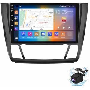 Android 13.0 2 Din Autoradio 10"" Touchscreen Auto Stereo Voor BMW 1 Series 2008-2012 Met Draadloze Carplay Android Auto GPS Navigatie AHD Omgekeerd Beeld Stuurwielbediening(P6(6G+128G))