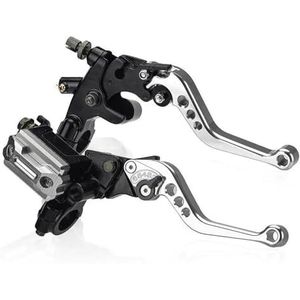 Koppelingshendel Remhendel 1 Paar Universele 22mm 7/8 ""Motorfiets Hydraulische Afstelling Rem Koppeling Hoofdcilinder Reservoir Hendel Rem Koppeling Hendel(Silver)