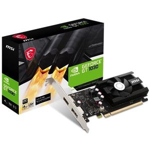 MSI Gaming GeForce GT 1030 4 GB GDRR4 64-bit HDCP-ondersteuning DirectX 12 DP/HDMI enkele ventilator OC grafische kaart (GT 1030 4GD4 LP OC)