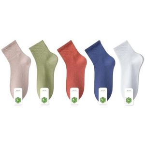 Katoenen sokken Heren lente en zomer mid-tube katoenen sokken, deodorant, zweetabsorberende en ademende sportsokken (5 paar)(Color:Multi-color5)