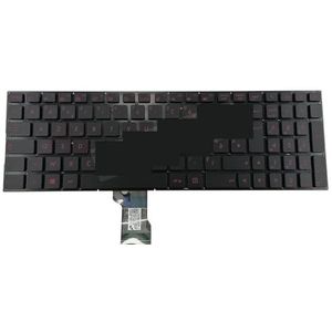 ROOD Arabisch Latijn Frans/voor AZERTY Laptoptoetsenbord voor ASUS G501JW N501JW UX501JW 662EAR00 662ELA00 662EFR00 AR LA(French RED)