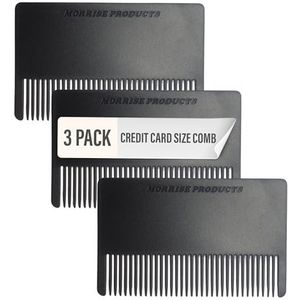 3-pack Pocket Baard Kam voor Mannen - Mini Haar en Snor Styling Kam Kit | Antistatische Portemonnee Kam voor Mannen Baard Verzorging, Verzorging en Ontwarren | Draagbare Kleine Kammen voor Onderweg